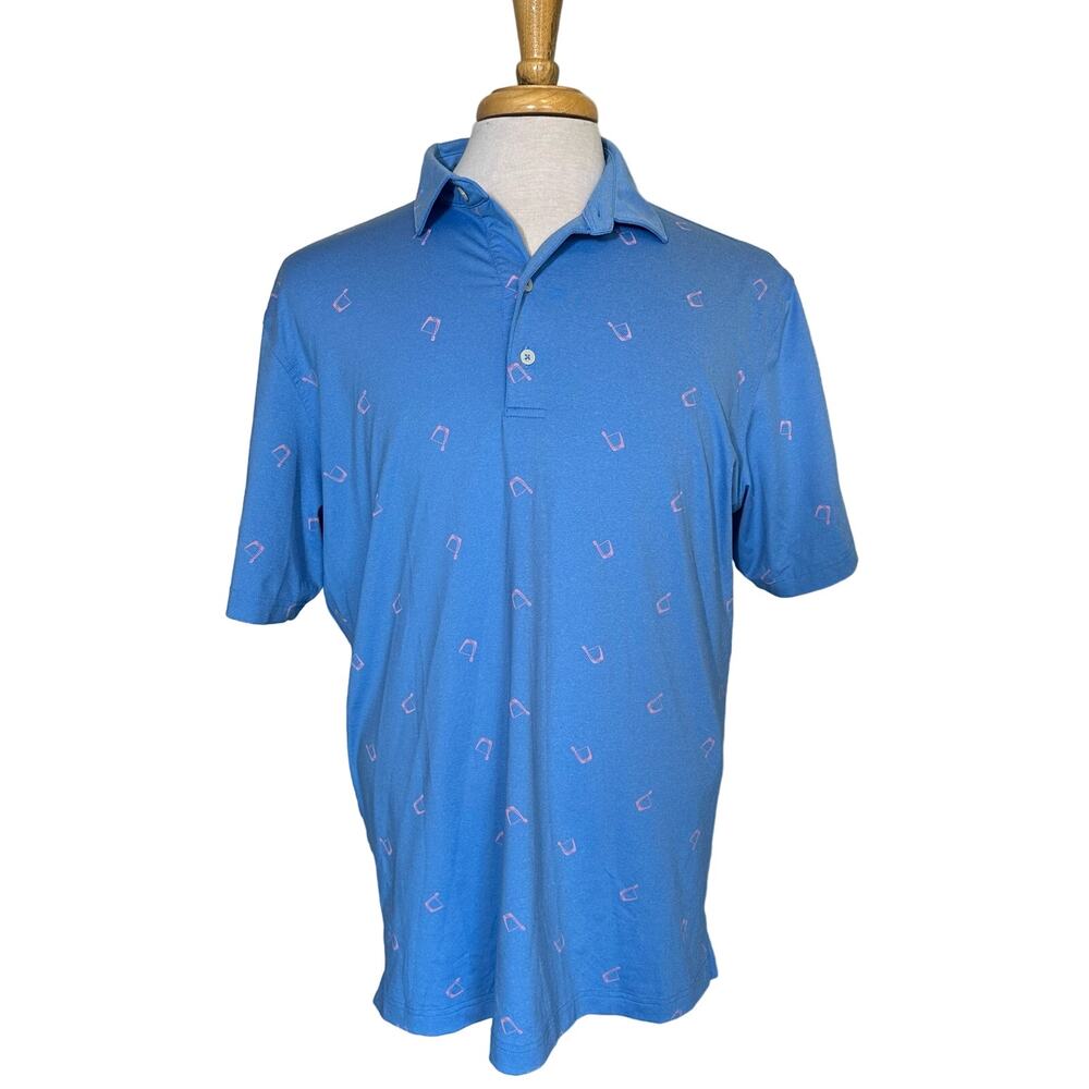 Johnnie-o blue golf shirt size L